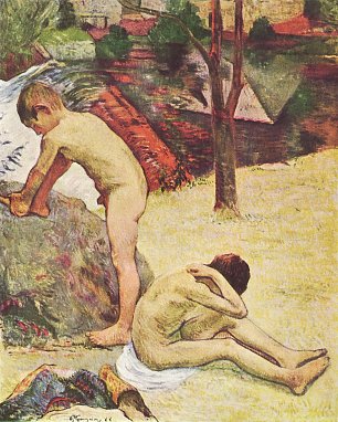Paul Gauguin Badende bretonische Knaben Wandbild