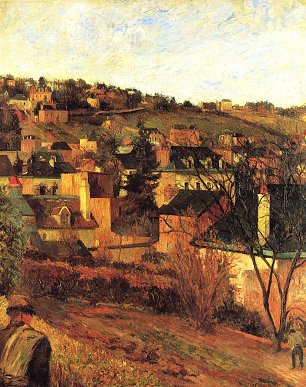 Paul Gauguin Blaue Daecher bei Rouen Wandbild
