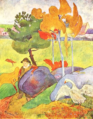 Paul Gauguin Bretonischer Gaensehirt Wandbild