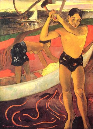 Paul Gauguin Der Mann mit der Axt Wandbild
