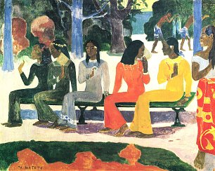 Paul Gauguin Der Markt Ta matete Wandbild