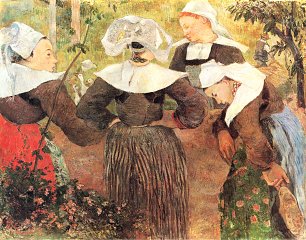 Paul Gauguin Der Tanz der vier Bretoninnen Wandbild