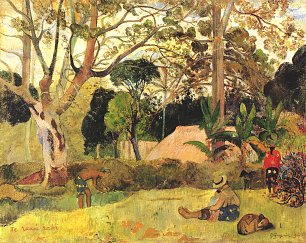 Paul Gauguin Der grosse Baum Te raau rahi Wandbild