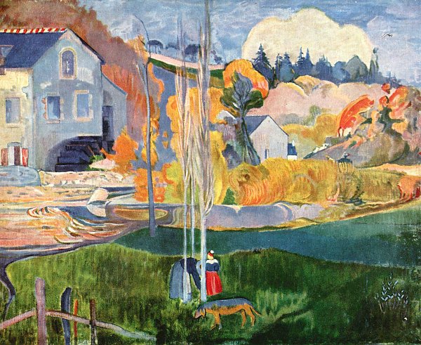 Paul Gauguin Die David Muehle in Pont Aven Wandbild