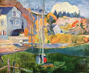 Paul Gauguin Die David Muehle in Pont Aven Wandbild