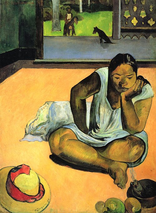 Paul Gauguin Die schmollende Te faaturuma Wandbild