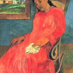 Paul-Gauguin-Frau-im-roten-Kleid