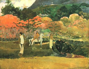 Paul Gauguin Frauen und Schimmel Wandbild