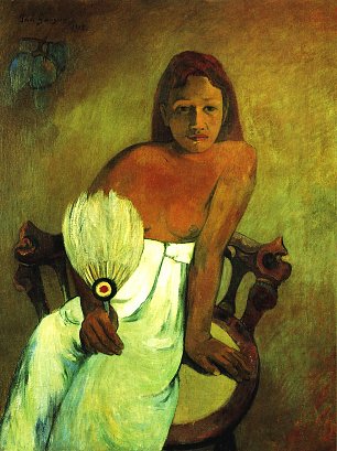 Paul Gauguin Junges Maedchen mit Faecher Wandbild