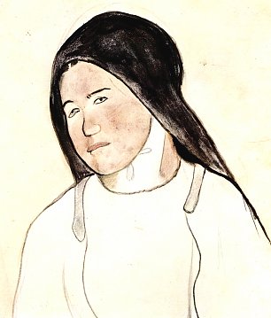 Paul Gauguin Kopf eines Bauernmaedchens Wandbild