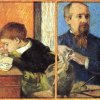 Paul-Gauguin-Portrait-des-Bildhauers-Aube-mit-Sohn