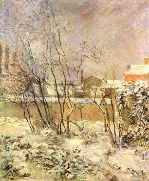 Paul Gauguin Schnee in der Rue Carcel Wandbild