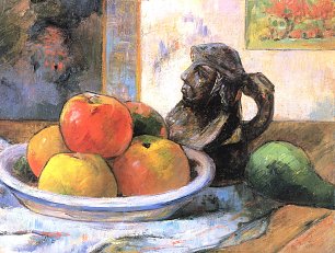 Paul Gauguin Stillleben mit Aepfeln Birnen und Krug Wandbild