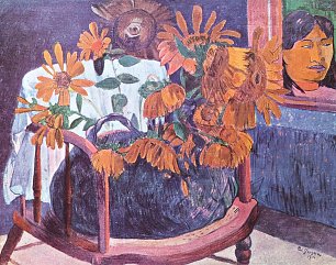 Paul Gauguin Stillleben mit Sonnenblumen Wandbild