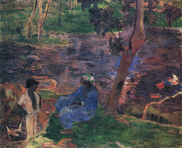Paul Gauguin Teichufer Wandbild