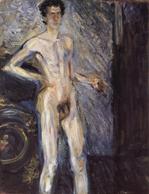 Richard Gerstl Selbstportraet als Akt Wandbild