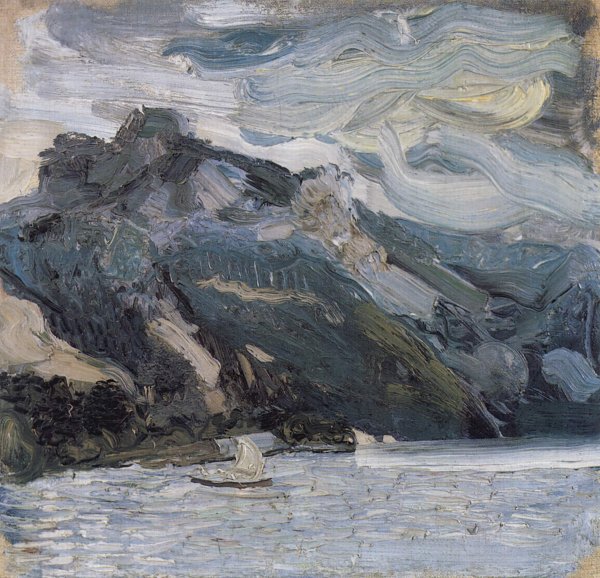 Richard Gerstl Traunsee mit schlafender Griechin Wandbild