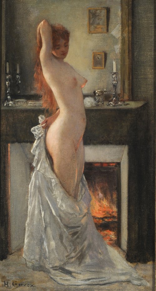 Henri Gevex Parisina En Su Toilette Wandbild