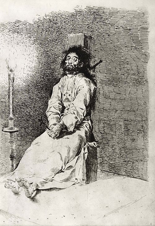 Francisco de Goya Der Erdrosselte 2 Wandbild