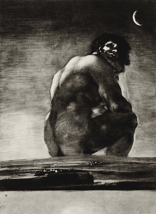 Francisco de Goya Der Koloss Wandbild