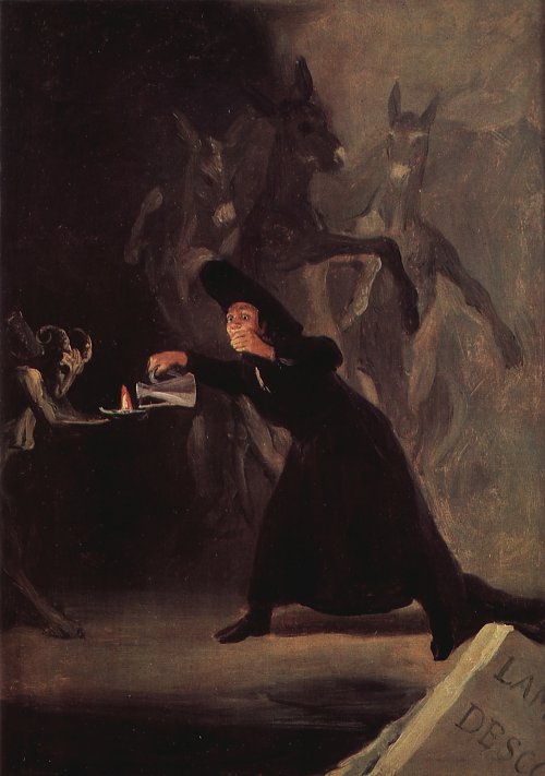 Francisco de Goya Die Lampe des Teufels Wandbild