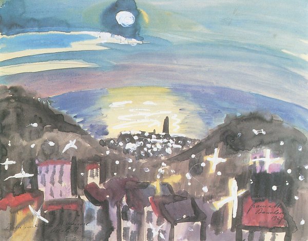 Walter Gramatte Barcelona bei Nacht Wandbild