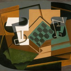 Juan-Gris-Chessboard-Glass-and-Dish