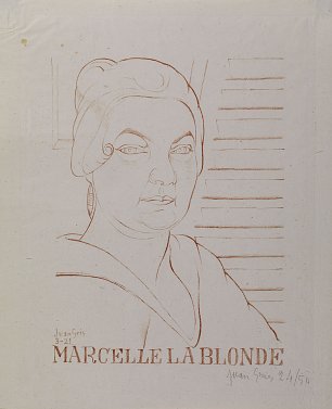 Juan Gris Marcelle la blonde Wandbild