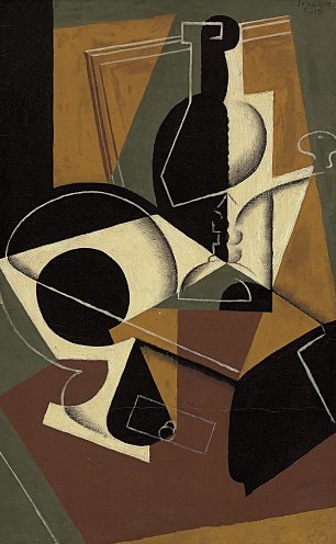 Juan Gris Moulin a cafe et bouteille Wandbild