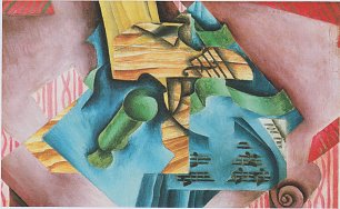 Juan Gris Violine und Glas Wandbild