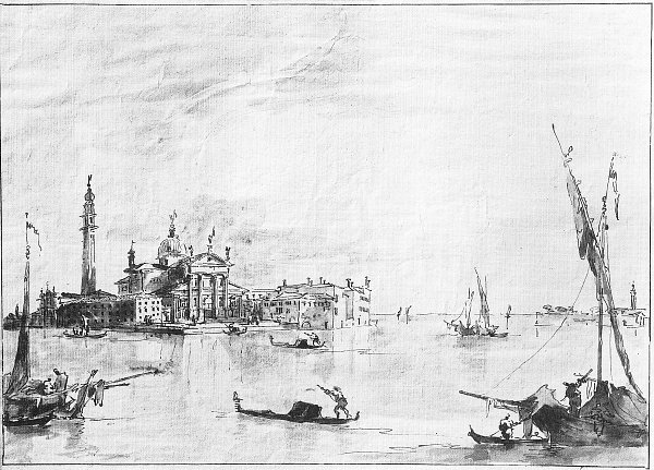 Francesco Guardi Blick auf San Giorgio Maggiore in Venedig Wandbild