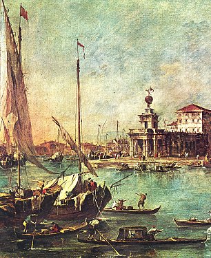 Francesco Guardi Blick von der Punta della Dogana Detail Wandbild