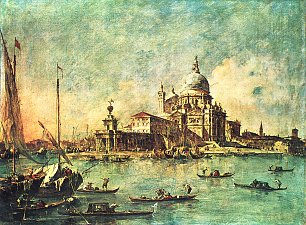 Francesco Guardi Blick von der Punta della Dogana Wandbild