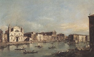 Francesco Guardi Canal Grande mit Santa Lucia und gli Scalzi Wandbild