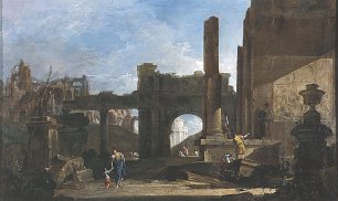 Francesco Guardi Capriccio der Architektur Wandbild