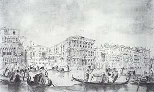 Francesco Guardi Der Canal Grande in Ca Rezzonico Wandbild