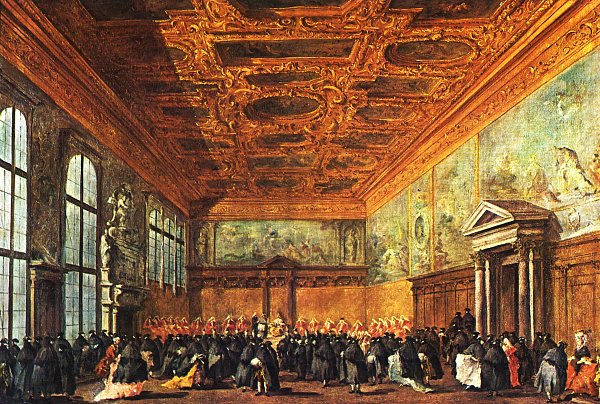 Francesco Guardi Der Empfang der Gesandten Wandbild