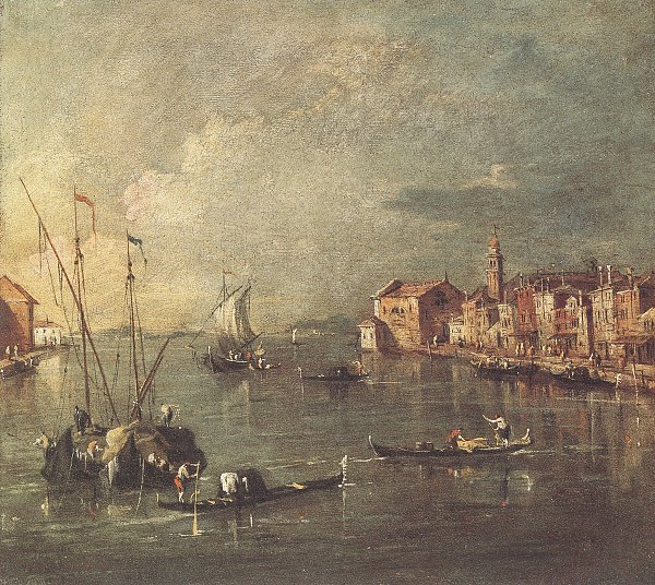 Francesco Guardi Der Giudecca Kanal mit Santa Marta Wandbild