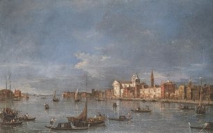 Francesco Guardi Der Giudecca Kanal mit dem Zattere Wandbild