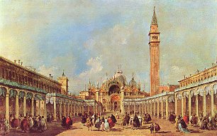 Francesco Guardi Der Sensa Jahrmarkt auf dem Markusplatz Wandbild