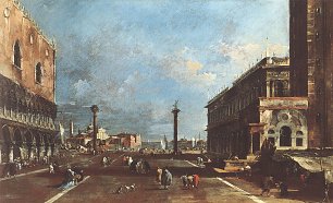 Francesco Guardi Die Piazetta mit Blick zum San Giorgio Maggiore Wandbild