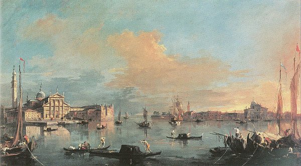 Francesco Guardi San Giorgio Maggiore Giudecca und Chiesa delle Zitelle Wandbild