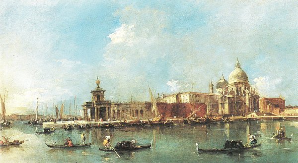 Francesco Guardi Santa Maria della Salute und Punta della Dogana Wandbild