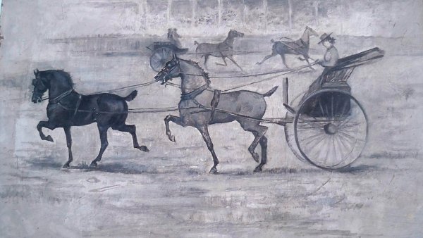 Constantin Guys Female on a carriage cab Wandbild