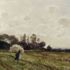 Henri-Harpignies-A-Farmer-Crossing-a-Field