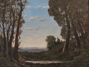 Henri Harpignies En los lindes del bosque Wandbild