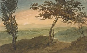 Henri Harpignies Landscape in the Auvergne Wandbild