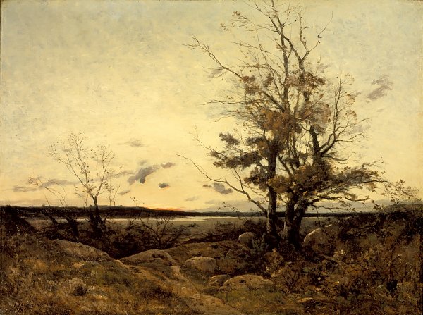 Henri Harpignies Sunset Landscape Wandbild