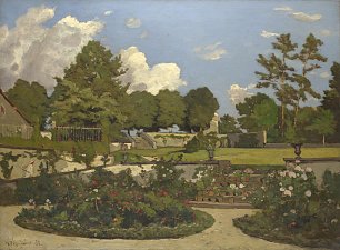 Henri Harpignies The painters garden at saint prive Wandbild