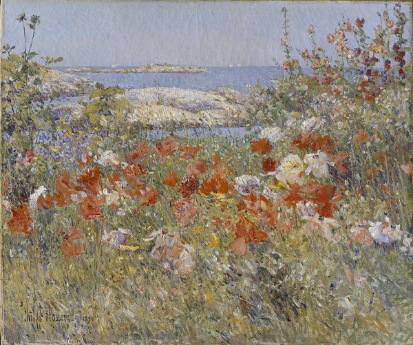 Childe Hassam Celia Thaxter's garden Wandbild